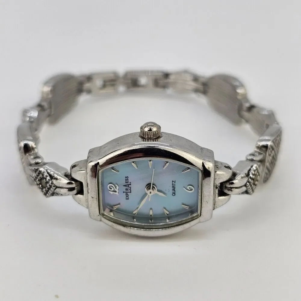 LA Express Women's Watch 18MM Blue Dial Gray Bracelet Band‎ 6